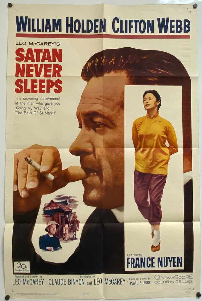 Satan Never Sleeps (1962) Original Vintage Movie Poster by Vintoz.com