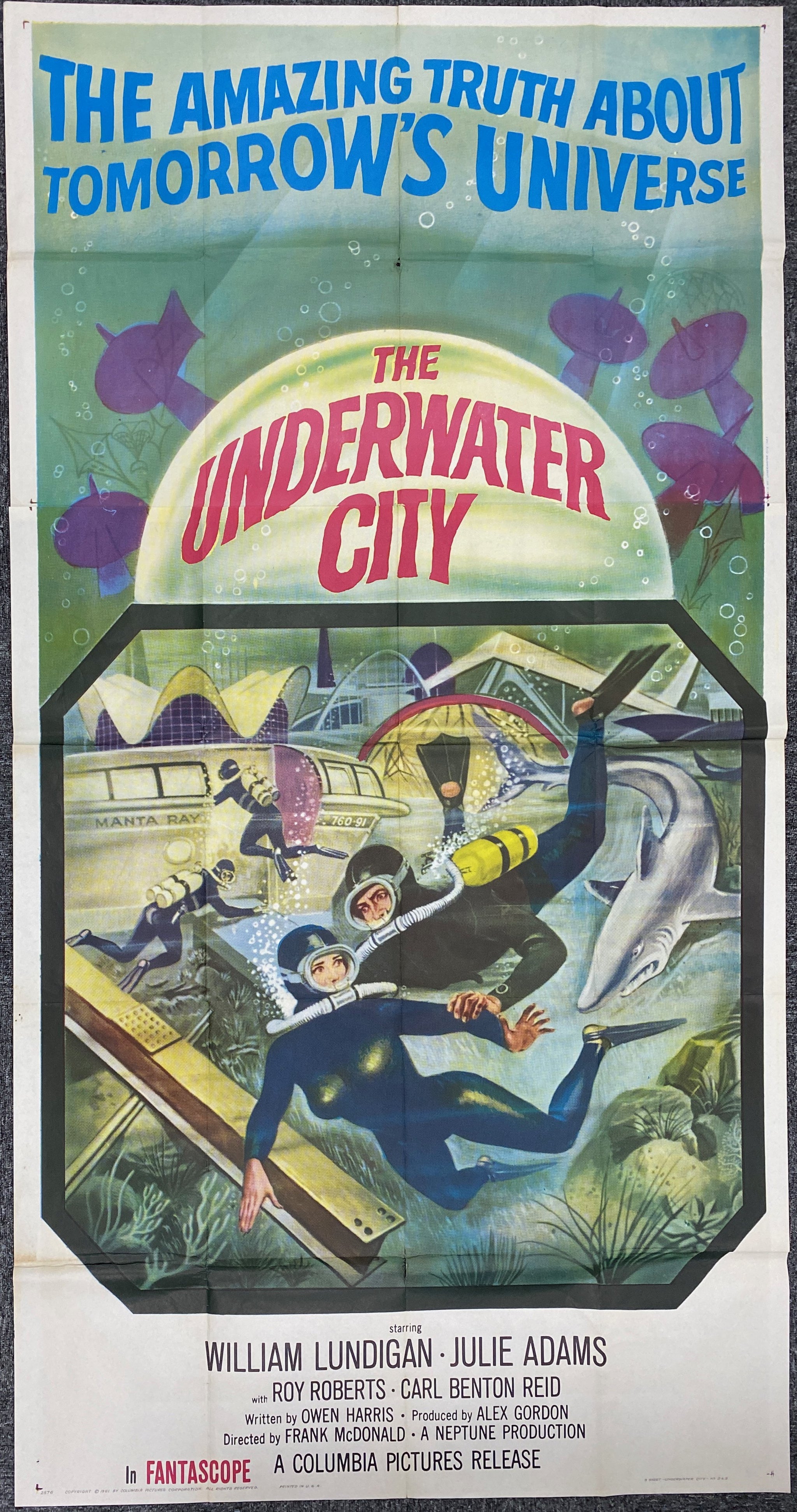Underwater City | 1962 | English | Vintage Movie Poster – Vintoz