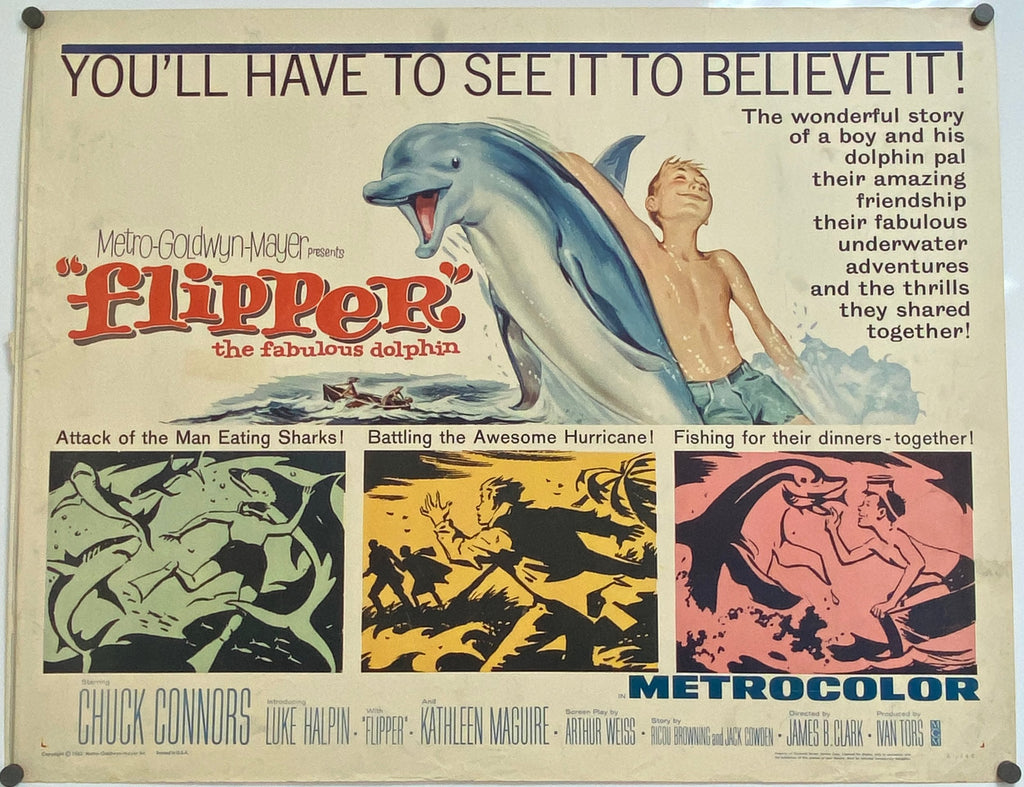 Flipper (1963) Original Vintage Movie Poster by Vintoz.com