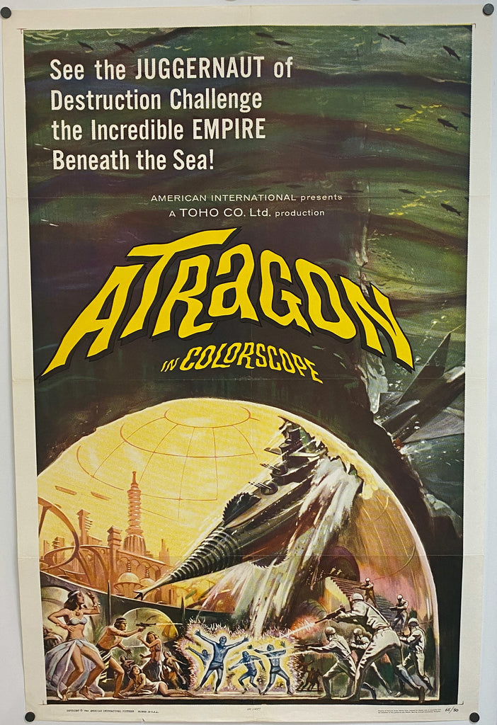 Atragon (1963) Original Vintage Movie Poster by Vintoz.com