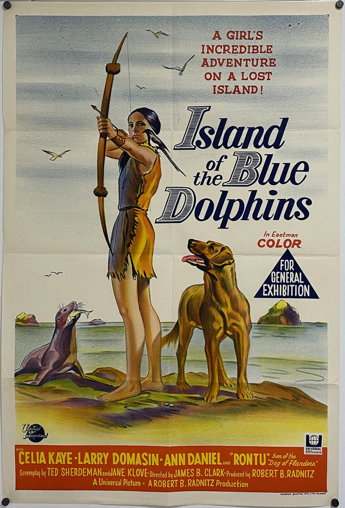 Island Of The Blue Dolphins (1964) Original Vintage Movie Poster by Vintoz.com