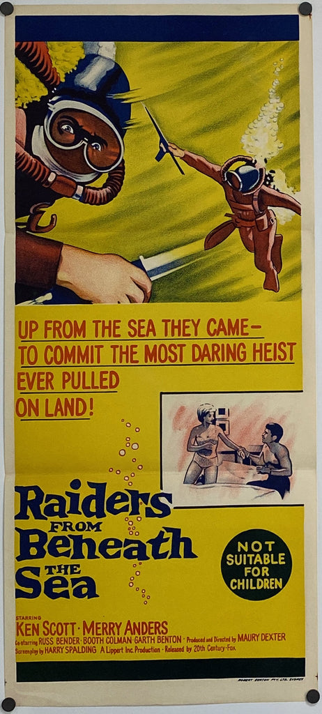 Raiders from Beneath the Sea (1964) Original Vintage Movie Poster by Vintoz.com
