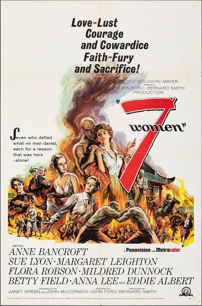 7 Women (1966) Original Vintage Movie Poster by Vintoz.com