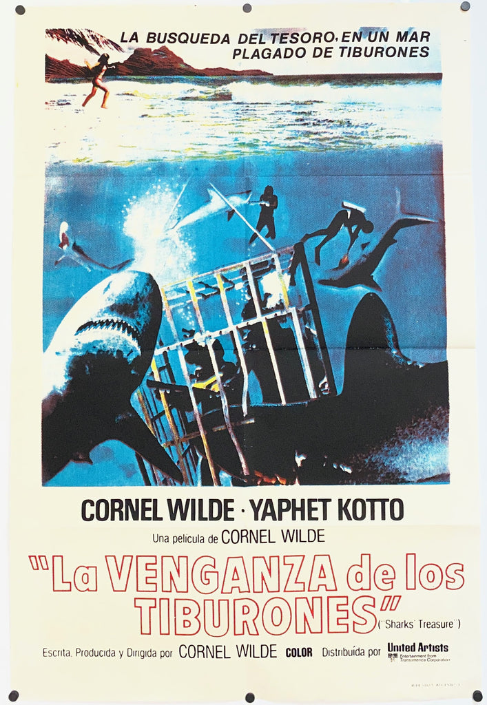 Sharks' Treasure (1975) Original Vintage Movie Poster by Vintoz.com