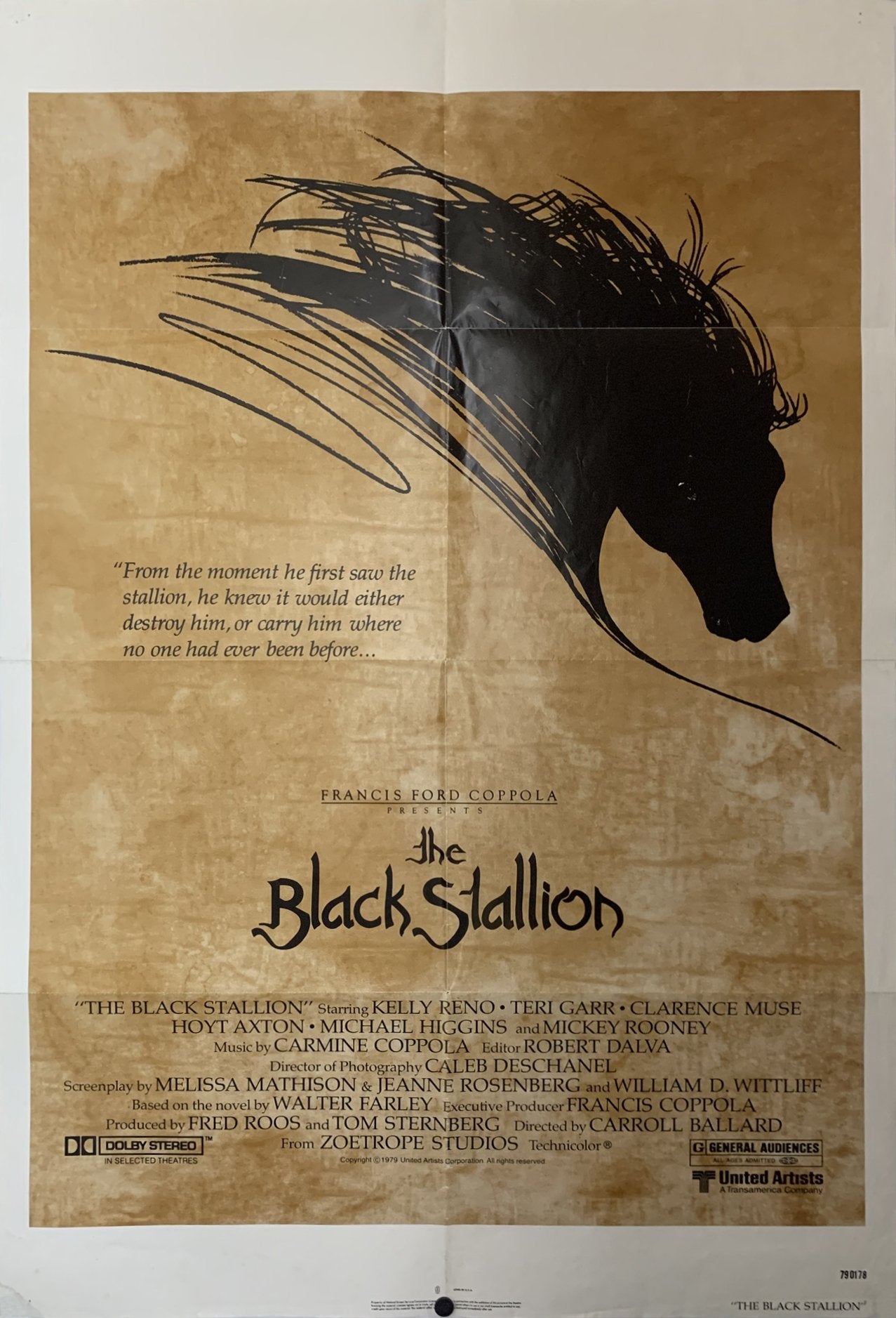 ワイルドブラックTHE BLACK STALLION USオリジナル映画ポスター ワイルドブラックTHE BLACK STALLION USオリジナル映画ポスター