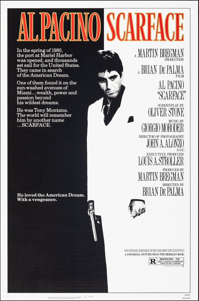 Scarface (1983) Original Vintage Movie Poster by Vintoz.com